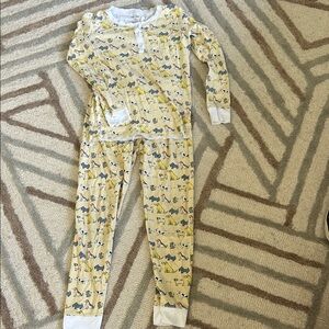 Roller Rabbit Yellow Dog-Print Kids Pajama Set